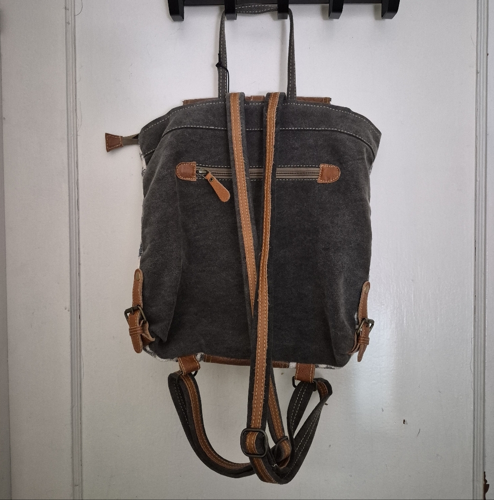 Brown and Black Patterned Backpack NWT - image 3